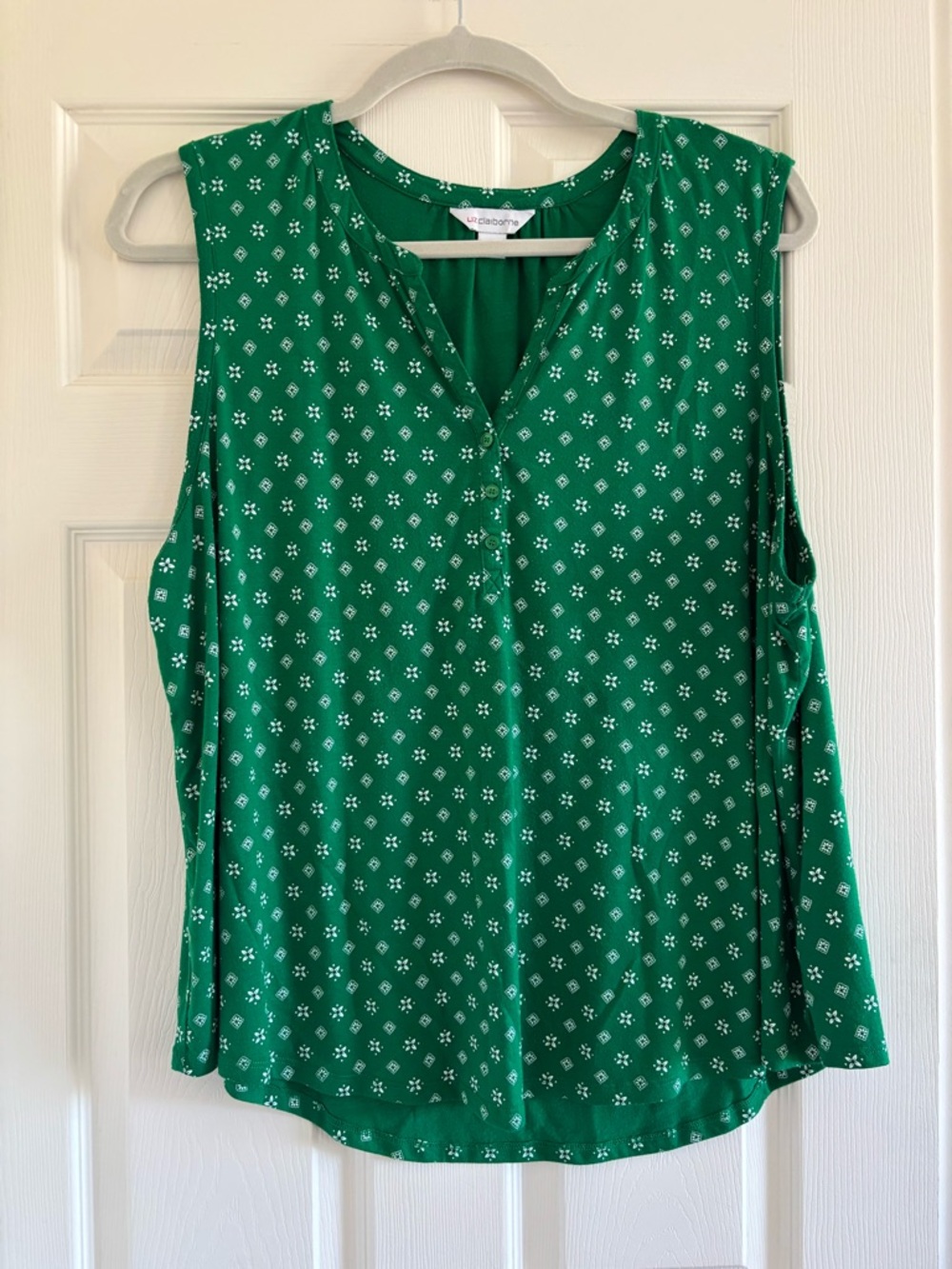 Liz Claiborne Emerald Green Sleeveless V-Neck Camisole